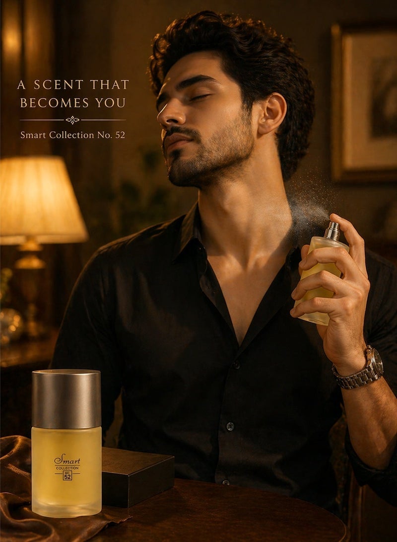 سمارت كولكشن  عطر رجالي أنيق من مجموعة سمارت كوليكشن رقم 52 | رائحة خشبية ومنعشة وحارة | أفضل عطر رجالي يدوم طويلاً، 25 مل - Image 3