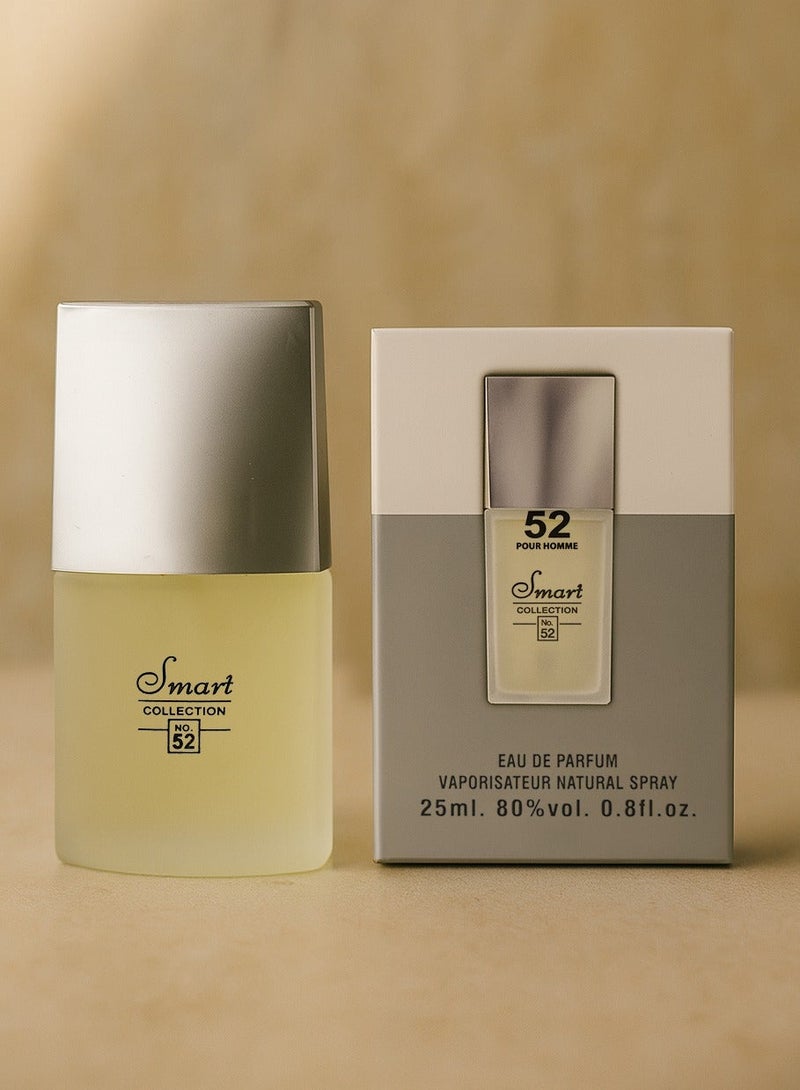 سمارت كولكشن  عطر رجالي أنيق من مجموعة سمارت كوليكشن رقم 52 | رائحة خشبية ومنعشة وحارة | أفضل عطر رجالي يدوم طويلاً، 25 مل - Image 5