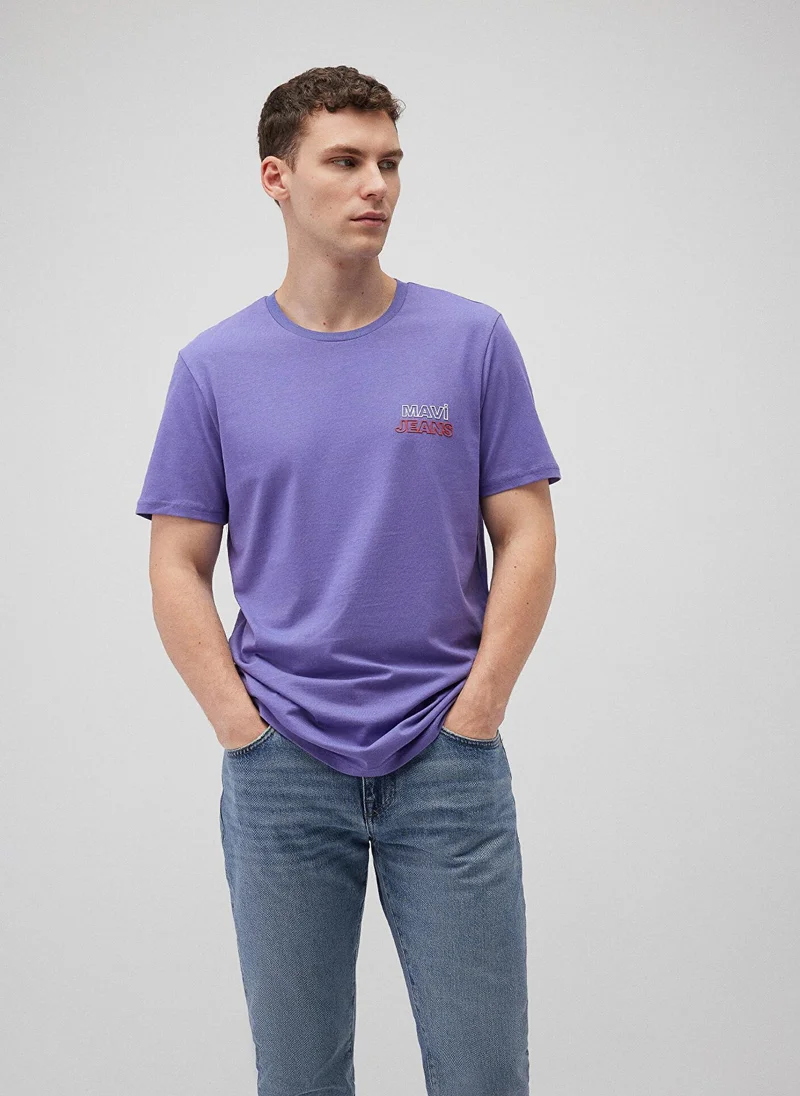 MAVI Mavi Jeans Printed Purple T-Shirt