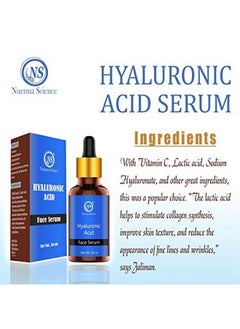 Nuerma Science Hyaluronic Acid Face Serum (For Skin Brightening Anti Aging Spotless Skin Dark Circles With Vitamin E & C)  - Image 3
