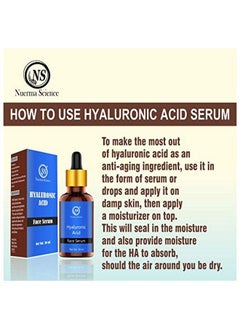 Nuerma Science Hyaluronic Acid Face Serum (For Skin Brightening Anti Aging Spotless Skin Dark Circles With Vitamin E & C)  - Image 5