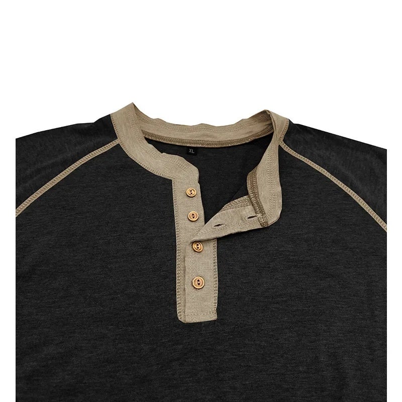 and Men''s Long-Sleeved Round Neck T-Shirts, Export Men''s Bottoming Shirts, Autumn and Winter Men''s Henry T-Shirts, Style - Image 5