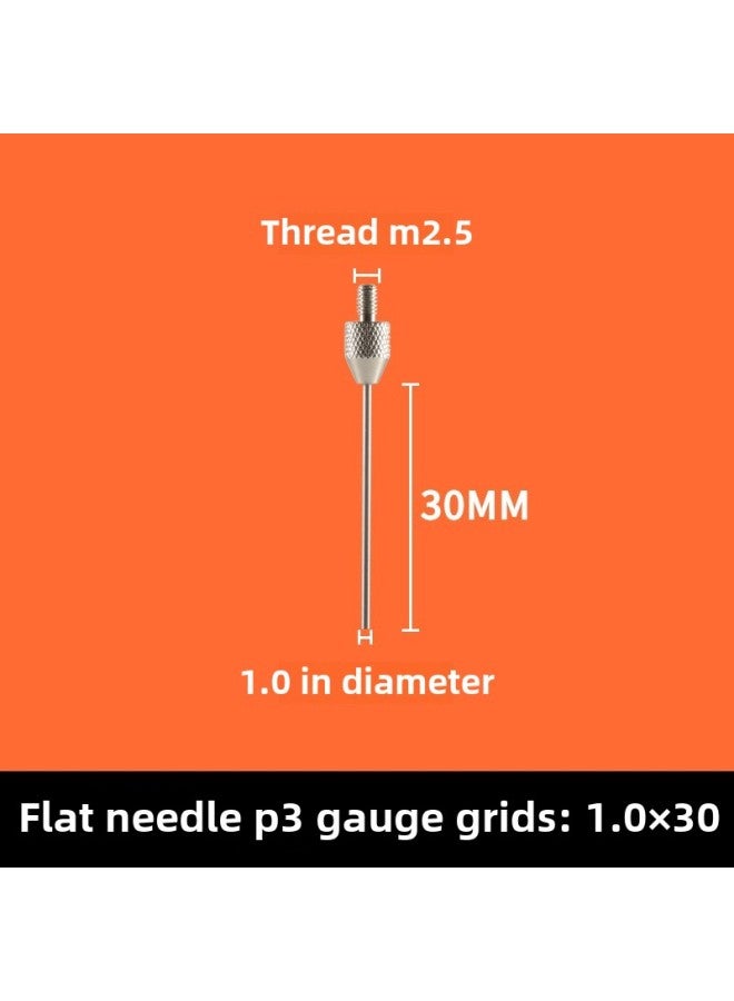 # Dial Indicator Needle Flat Tip Measuring Special-shaped Gauge Needle Curved Gauge Measuring Table. Thousands Of Minutes Meter High-Color:P3 1.0×30MM  - Image 1