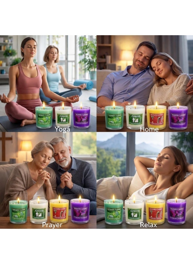 SHOELAY Scented Candles Gift Set 12 Pack, Aromatherapy Soy Wax Candles, Long Lasting Jar Candles for Home Fragrance, Relaxation, Spa, Bath, Yoga, Stress Relief, Home Décor & Gifts for Women - Image 5