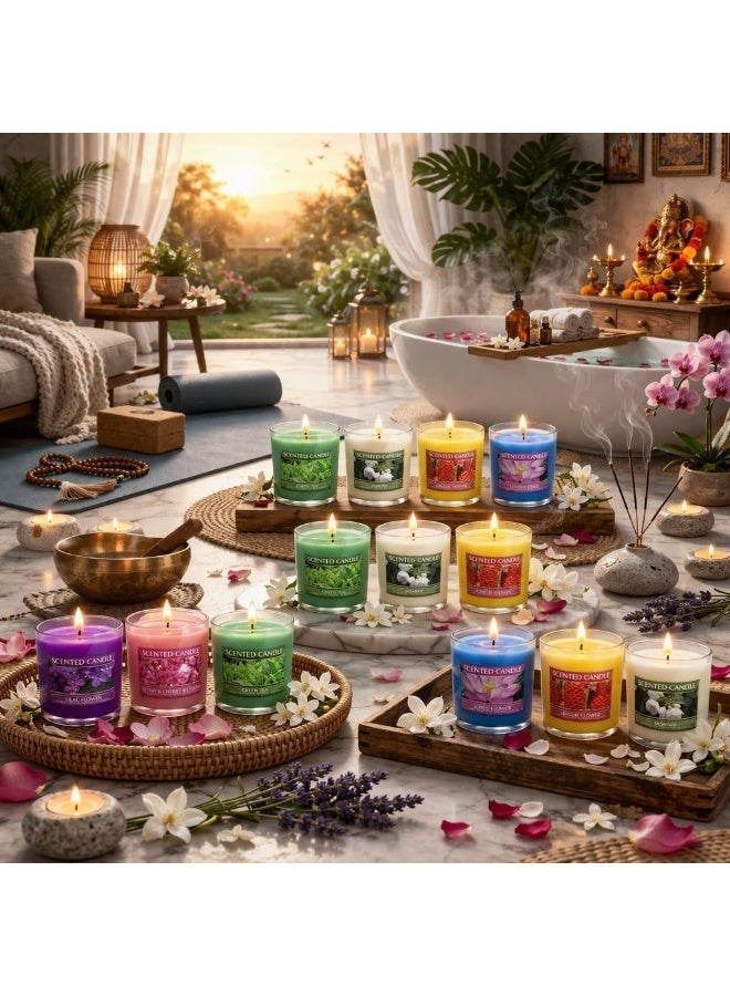 SHOELAY Scented Candles Gift Set 12 Pack, Aromatherapy Soy Wax Candles, Long Lasting Jar Candles for Home Fragrance, Relaxation, Spa, Bath, Yoga, Stress Relief, Home Décor & Gifts for Women - Image 3