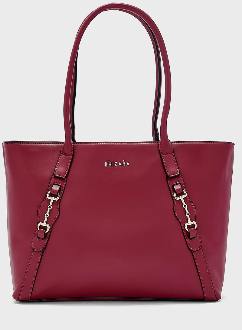 Khizana Horsebit Detail Tote Bag