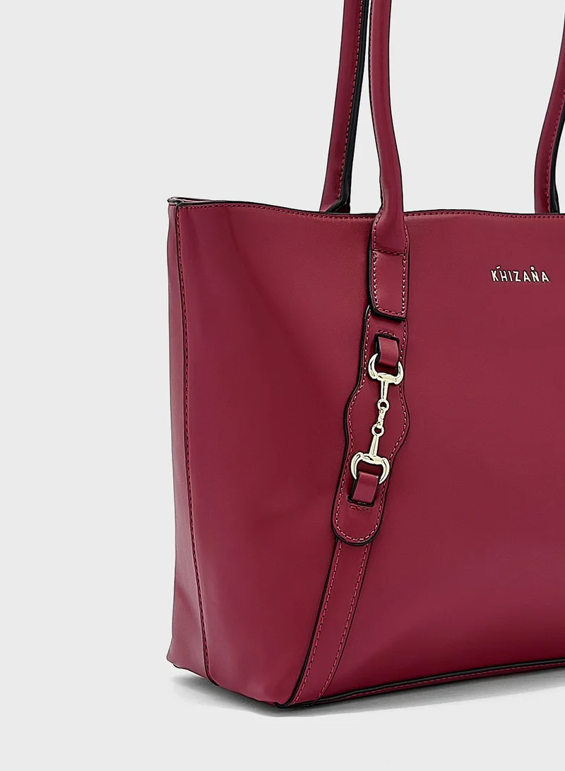 Khizana Horsebit Detail Tote Bag