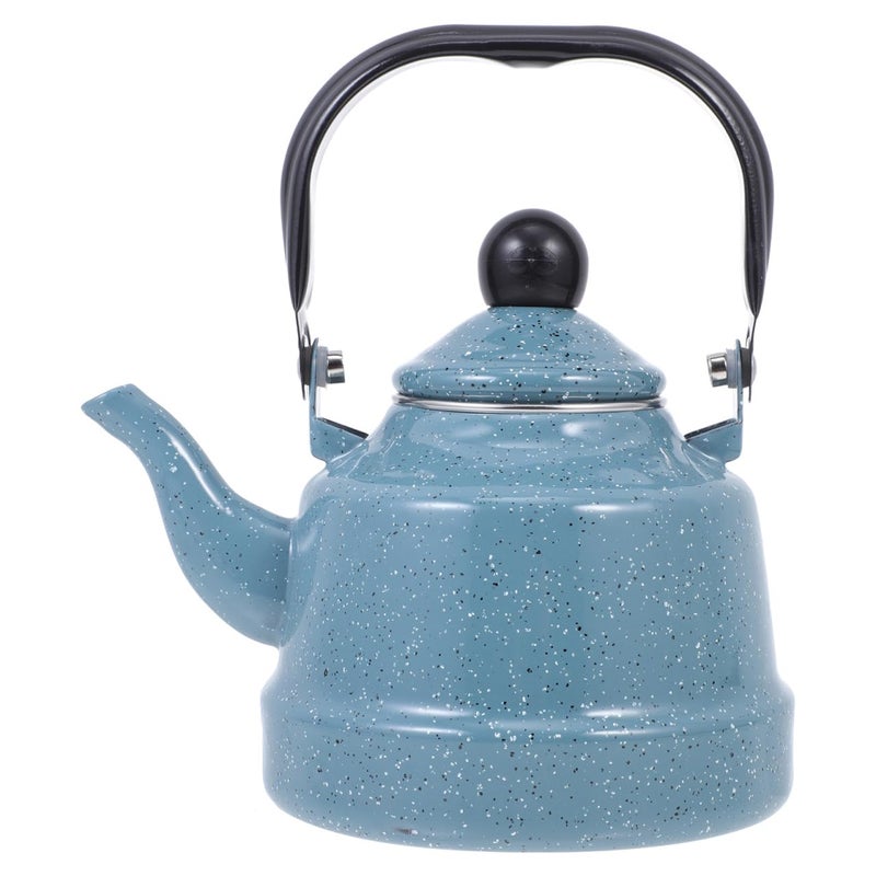 DOITOOL Enamel Tea Kettle Vintage Enamel Teapot 1.1 L Porcelain Tea Kettle Camping Coffee Kettle Stovetop Kettle Hot Water Boiler Pot for Hot Water, Tea Accessories - Image 1