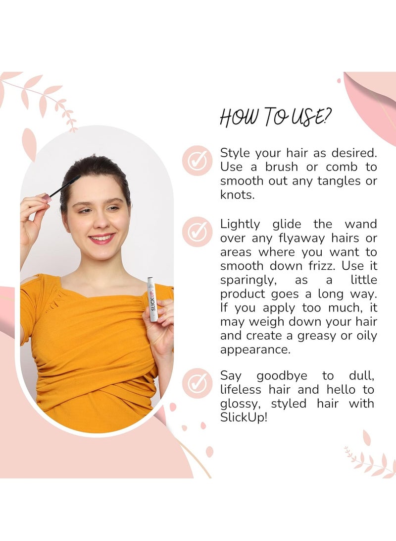 SLICKUP Anti Flyaway Hair Wand | Hair Finishing Stick For Women | Anti-Frizz Baby Hair Fixer | Non Sticky And Non Greasy | Broken Hair Finishing Cream For All Hair Types - Image 5