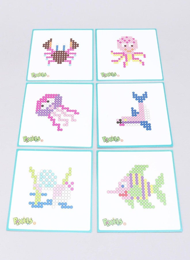 Toy Vibes Plastic Pixels Sea Creature Fridge Magnets Badges Making Kit, Edu-cational Toy, Classic Board Games for Kids Boys and Girls (Multi Color) - Image 2