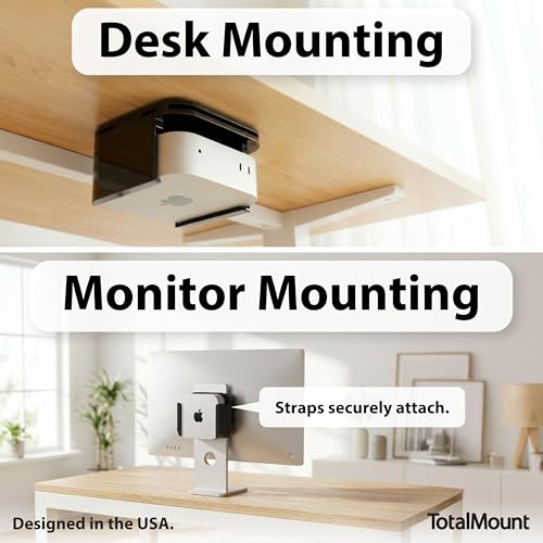 TotalMount for Mac mini (Mount to a Wall, Monitor, or Desk) – Includes Cooling Airflow Vents (Professional) - Image 5