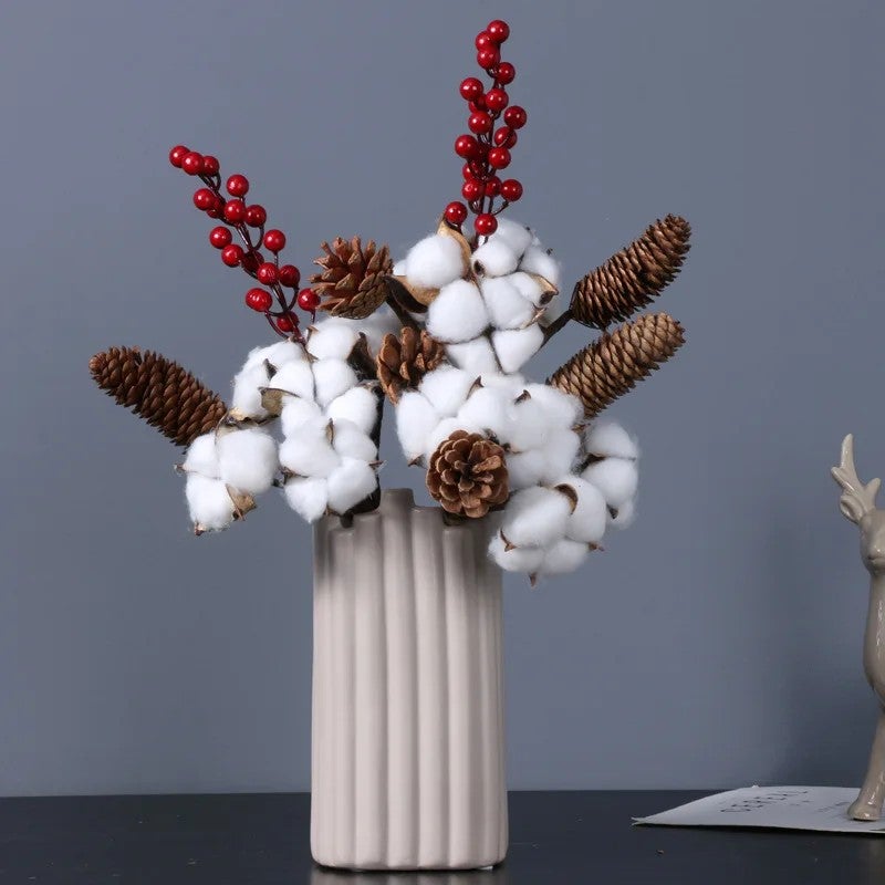 Bluejw Naturally Dried Cotton Flowers – Real Dried Plants for DIY Wedding Bouquets, Home Decor, Rustic Floral Arrangements & Party Centerpieces - Image 4
