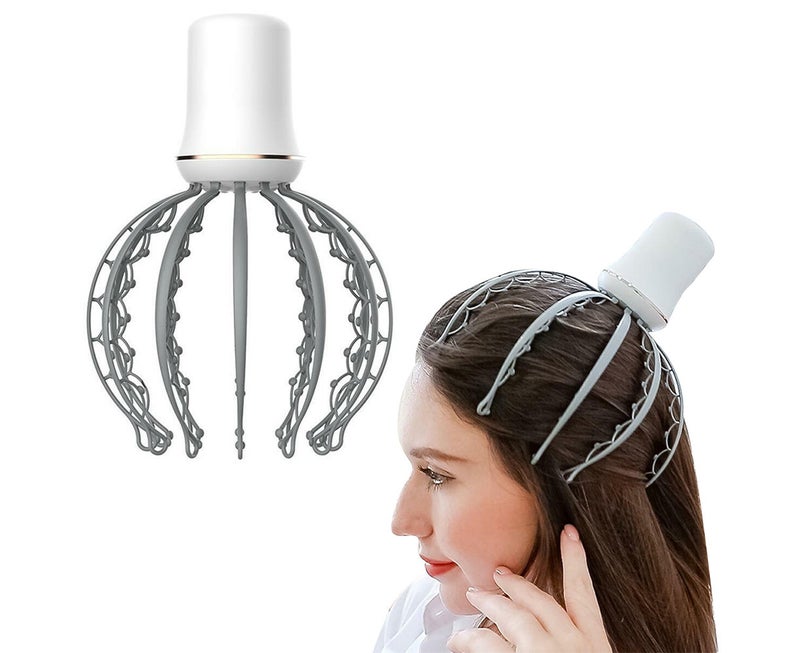 Electric Octopus Claw Head Massager (Grey) - Image 1