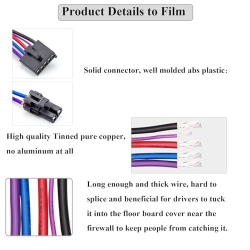 HOPUT 3 Pins Blower Motor Resistor Connector for 8e5h-19e624-a, 89018778, 89019351, 1581773, Compatible with Chevy, GMC Silverado, Tahoe, Suburban, Sierra, Yukon XL - AC - Image 4
