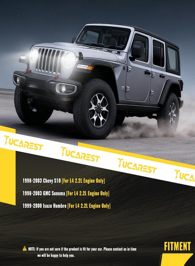 TUCAREST مجموعة بكرة شد سير محرك الملحقات TUCAREST 38165 (لـ L4-2.2L) مناسبة لسيارات شيفروليه S10، جي-إم سي سونوما موديلات 1998-2003 / إس-أوزو هومبر موديلات 1999-2000 [# 24576073 88997004] - Image 3