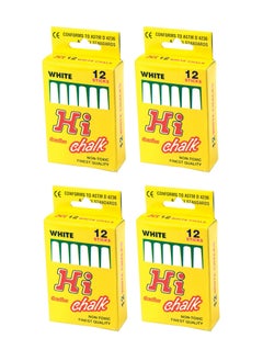 White Dustless Chalk Non Toxic Finest Quality 48 Chalks