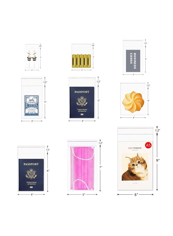 KnR Harmony Clear Snack Bags 3x4" 300pcs Small Cellophane Bags Self Sealing Adhesive Resealable Bags for Candy Jewelry Necklaces Nuts Gift Party Favor 9 Sizes to Choose from - Image 4