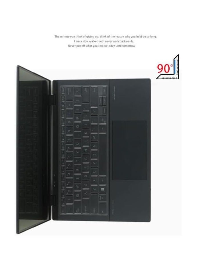 general 4-Pack Keyboard Protector Compatible 2025 Asus Zenbook Duo 2-in-1 Laptop Dual 14-inch OLED (UX8406C) Silicone TPU Laptop Keyboard Sleeve Skin - Image 4