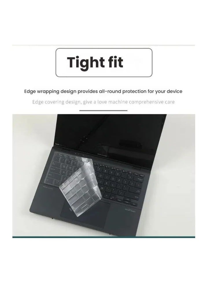general 4-Pack Keyboard Protector Compatible 2025 Asus Zenbook Duo 2-in-1 Laptop Dual 14-inch OLED (UX8406C) Silicone TPU Laptop Keyboard Sleeve Skin - Image 5