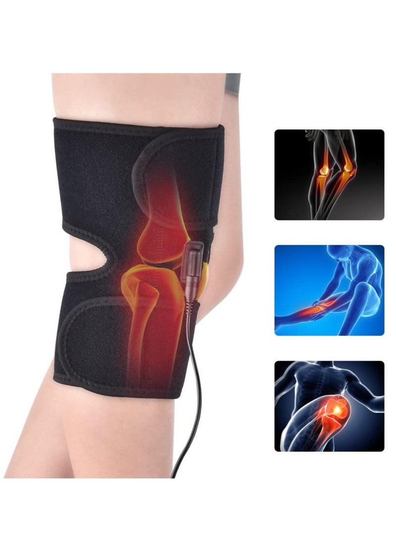 ELTRAZONE 2PCS Heating Knee Pads Knee Brace Support Pads Thermal Heat Therapy Wrap Hot Compress Knee Massager for Cramps Arthritis Pain Relief - Image 3