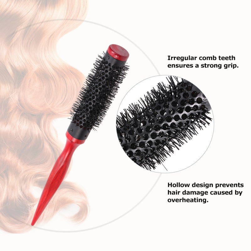 Nylon Roller Comb 3 Inch Strong Grip Curling Comb - Heat Resistant Round Styling Comb for Home Salon Thick Hair Styling Curling Straightening - Image 5
