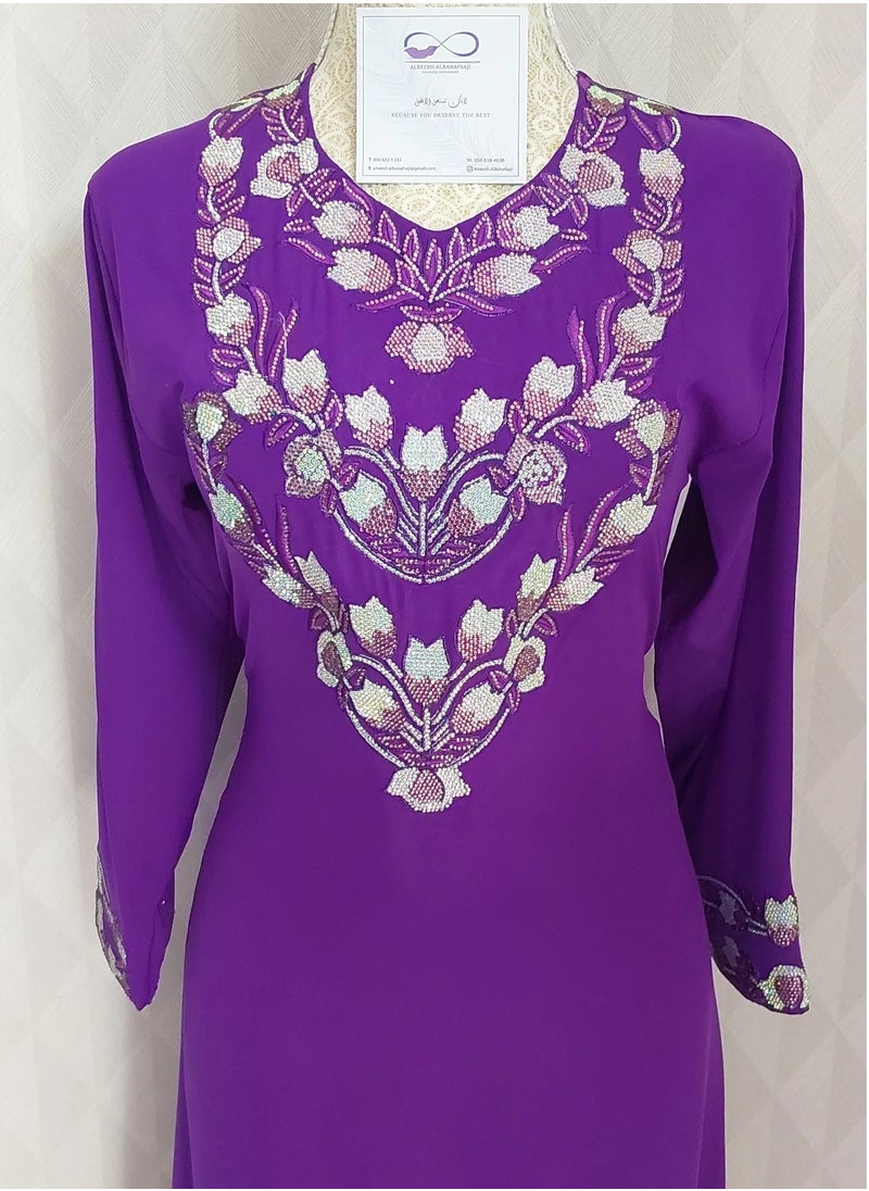 ALREESH ALBANAFSAJI - DRESS RED ,YELLOW, GRAY, PINK, PURPLE - Image 1