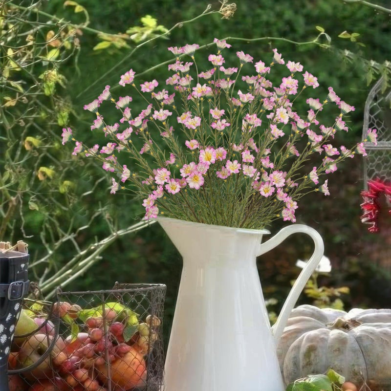 CITYES 10 Pcs Artificial Wildflowers with Stems Bulk Silk Spring Flowers 21 Inch Fake Forsythia Branches Pink Faux Wildflowers Floral Arrangements for Home Decor Indoor Outdoor Wedding Centerpieces - Image 5