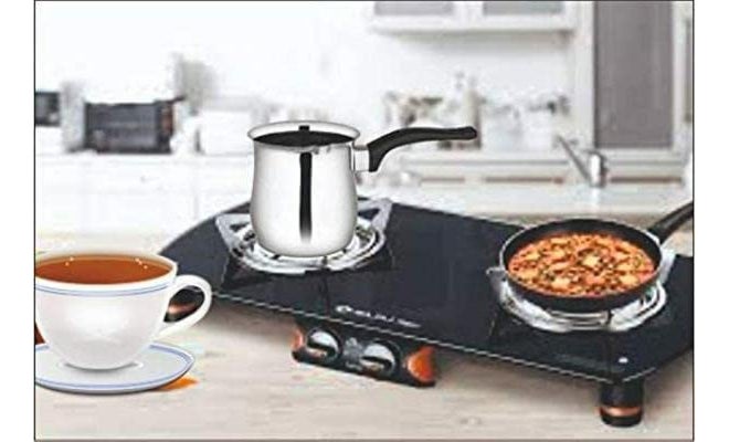 FINALITY Stainless Steel Milk/Coffee/Tea Warmer Pot with Non Heating Handle, Silver, 450 - Image 2