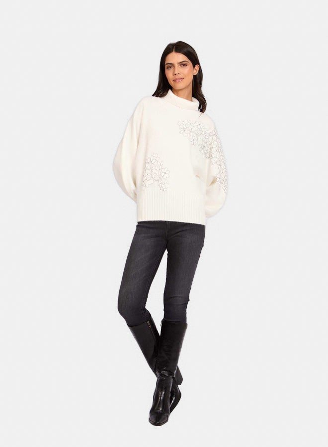 Dare Women Regular Fit Pullover - Off White 