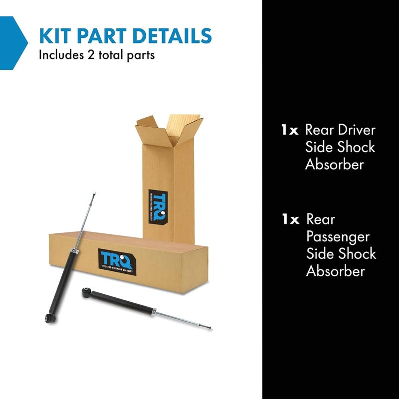 TRQ Rear Shock Absorber Set Compatible with 2006-2011 Hyundai Accent Kia Rio Rio5 2014-2019 Soul - Image 2