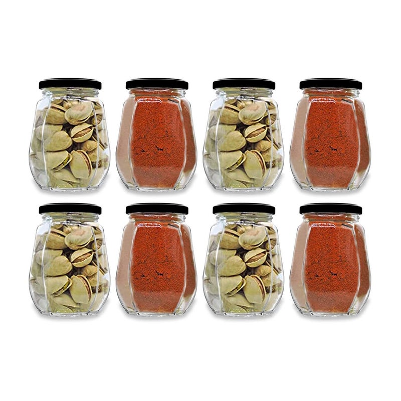CROCO JAR Croco Crown Shape Glass Jars Container With Airtight Snug Seal and Rustproof Metal Lid Spice Honey Glass Jars 500Ml Transparent 8 - Image 1