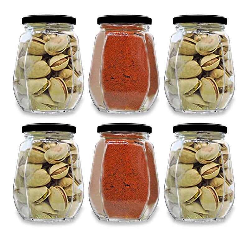 CROCO JAR Croco Crown Shape Glass Jars Container With Airtight Snug Seal and Rustproof Metal Lid Spice Honey Glass Jars 500Ml Transparent 8 - Image 4