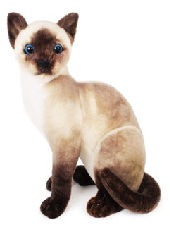 VIAHART دمية القط السيامي ستيفان من VIAHART مقاس 36 سم من القطيفة المحشوة من Tiger Tale Toys  - Image 1