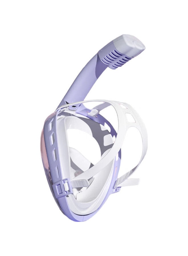 Watertime/Shuichuan Diving Mask, Diving Equipment Three-Piece Set, Diving Mask, Underwater Respirator, Soft Mist Purple, S - Image 3