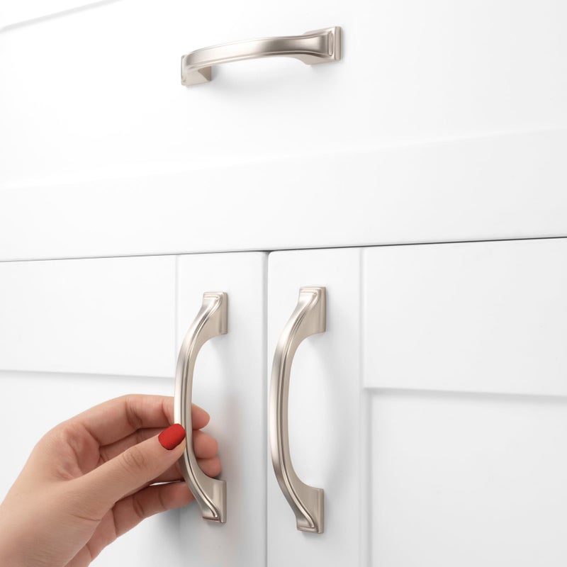 BEROSSA 10 Pack Brushed Nickel Cabinet Pulls 3 Inch Satin Nickel Cabinet Handles Nickel Hardware for Kitchen Cabinets 8222 Drawers Bedroom Dresser Bathroom Vanity Cupboard - Image 4