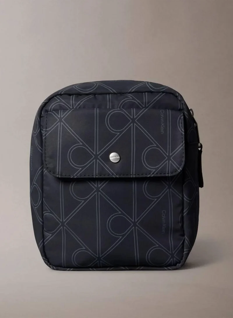 Calvin Klein Pirate Black Printed Logo Backpack for Men | Best Price UAE