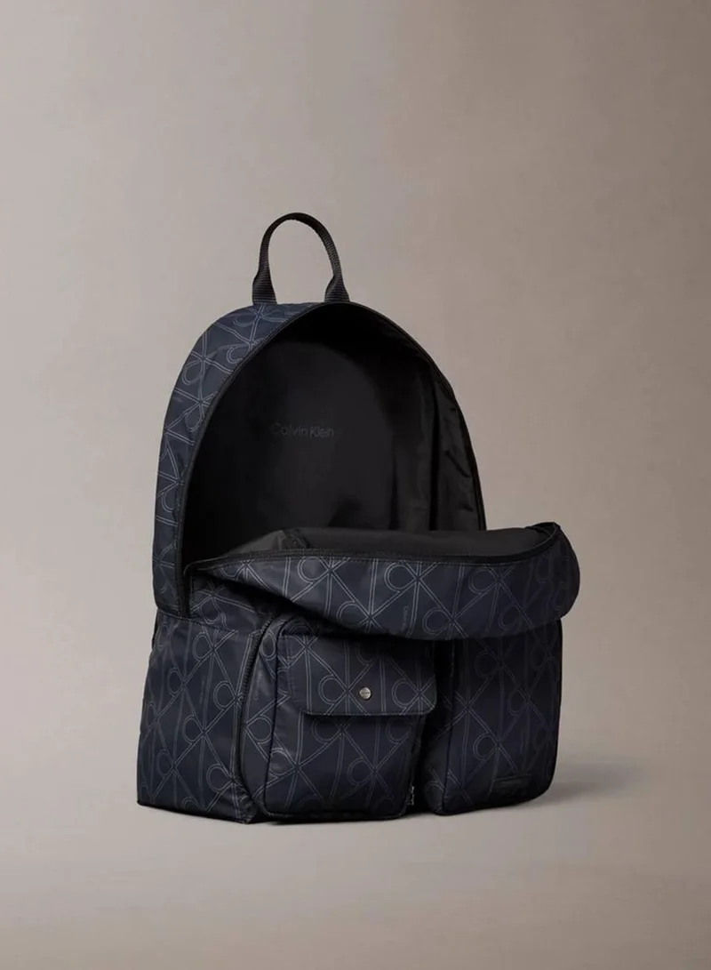 Calvin Klein Pirate Black Printed Logo Backpack for Men | Best Price UAE