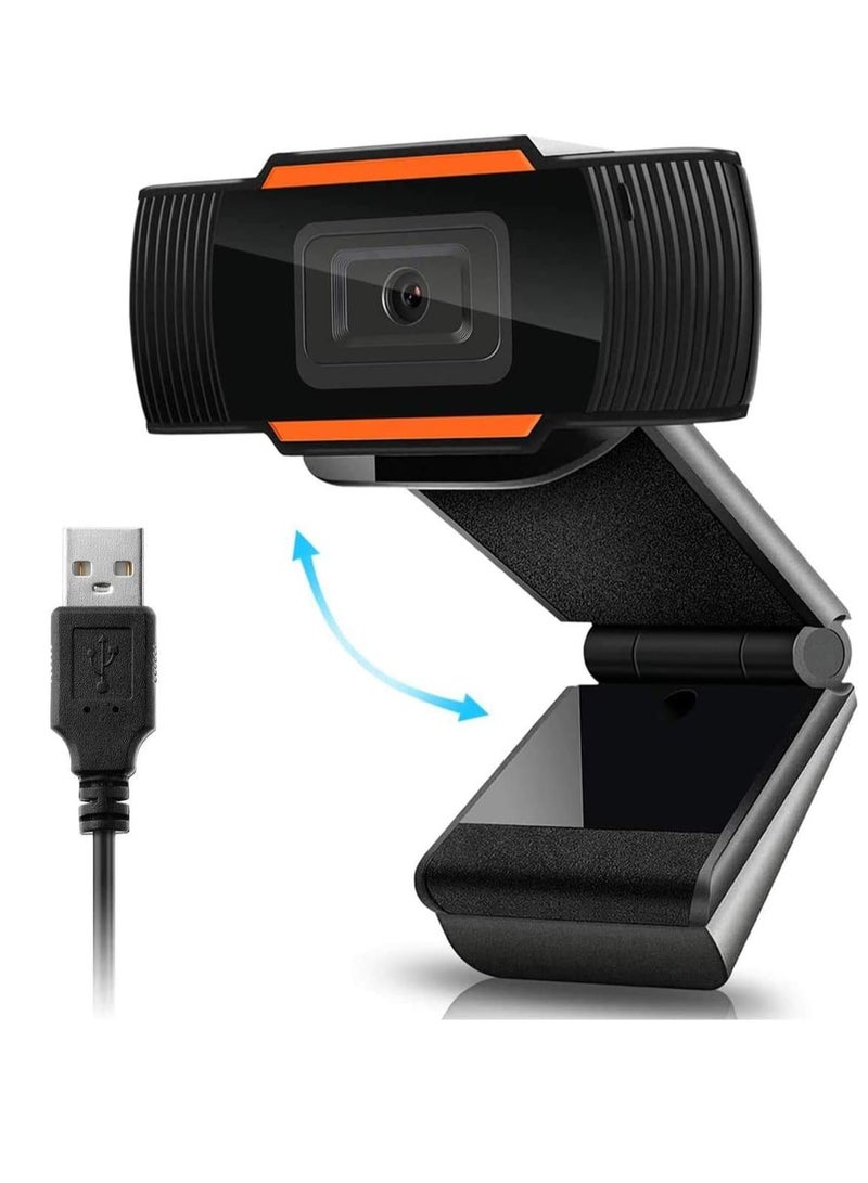 كاميرا ويب HD 1080P مع ميكروفون – USB (2.0/3.0)، زاوية واسعة 110°، 30 إطارًا في الثانية، تقليل الضوضاء، للبث المباشر ومكالمات الفيديو والمؤتمرات - Image 1