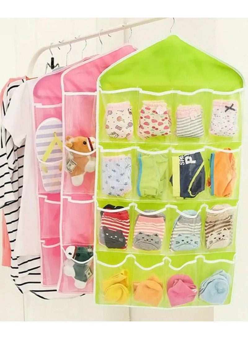 DubaiGallery 16 Pockets Socks Bra Underwear Hanging Organizer Tidy Rack Hanger Storage Door Bag For Bathroom Living Room Household Sundries - Image 2