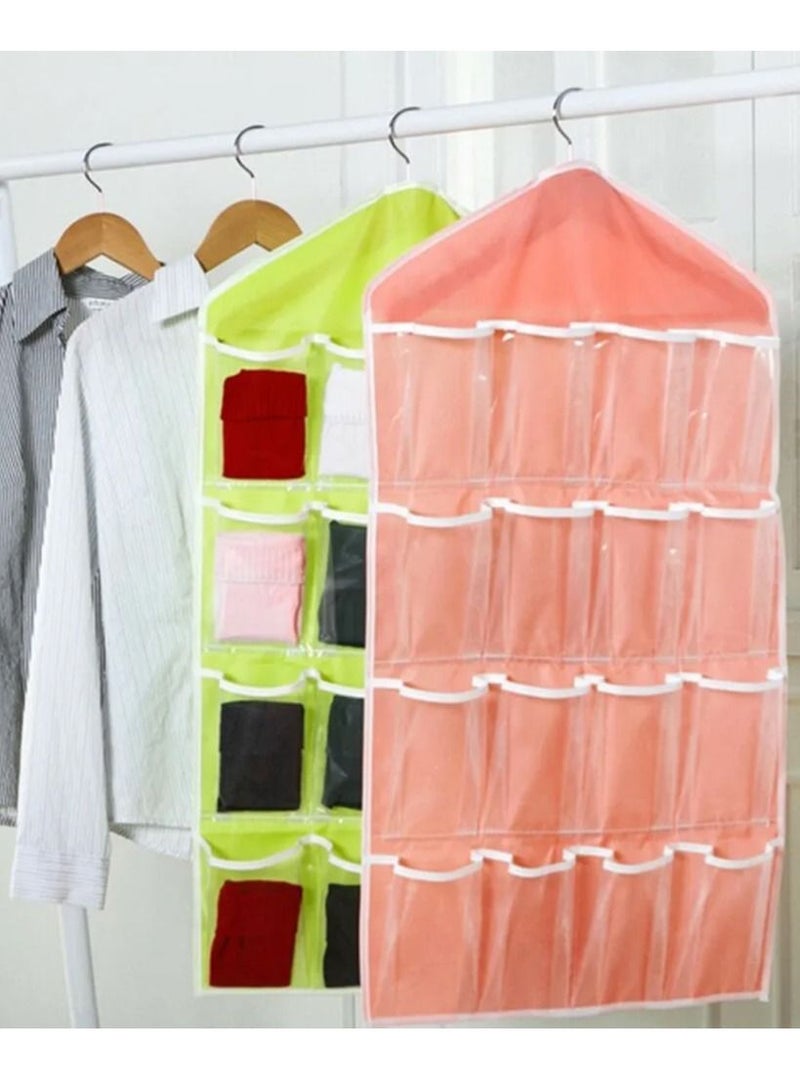 DubaiGallery 16 Pockets Socks Bra Underwear Hanging Organizer Tidy Rack Hanger Storage Door Bag For Bathroom Living Room Household Sundries - Image 3