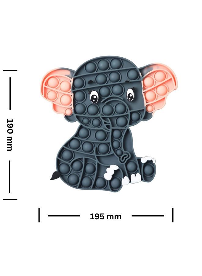 Push Pop Bubble Fidget Toy Silicone Animal Sensory Squeeze Toy Stress Relief Anti-Anxiety ADHD Autism Special Fidget Popper Gift for Kids and Adults Elephant A  - Image 3