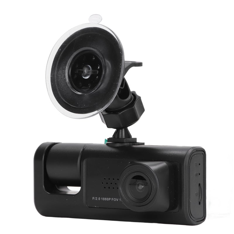 Car Traffic Recorder Night Vision 320mAh 3 Lens Front Rear Built in Camera 2.0 In IPS Mini USB 5V 2A HD Car Dashboard Recorder - Image 2