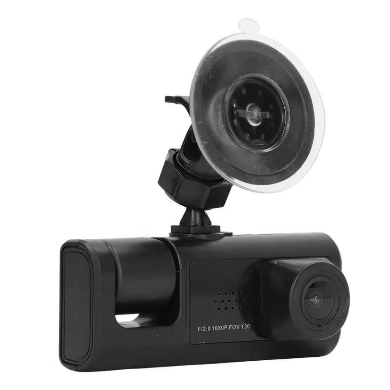 Car Traffic Recorder Night Vision 320mAh 3 Lens Front Rear Built in Camera 2.0 In IPS Mini USB 5V 2A HD Car Dashboard Recorder - Image 5
