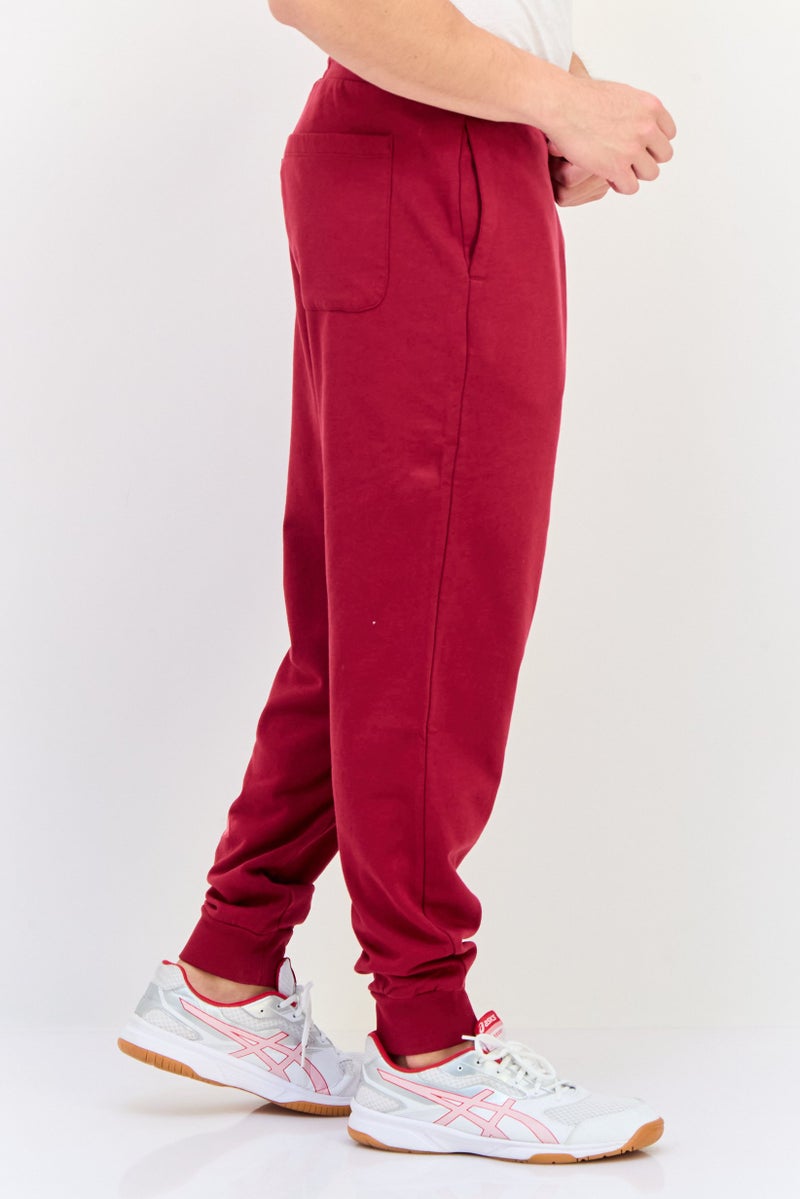 Levi's Men Regular Fit Brand Logo Jogger Pants, Maroon  - Image 3