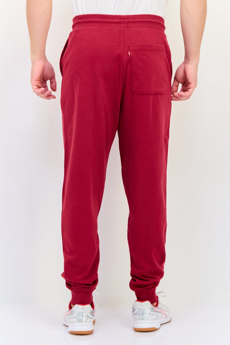 Levi's Men Regular Fit Brand Logo Jogger Pants, Maroon  - Image 2