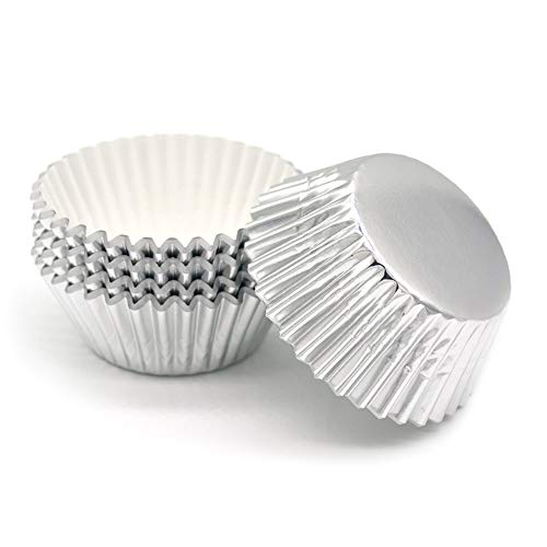 Mombake Standard Silver Foil Cupcake Liners Muffin Baking Cups for Party and More, 100-Count - Image 4