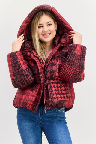 Women Checkered Puffer Jacket, Red - pzsku/ZC44522A3EDCE3A2C88F8Z/45/1746229184/306f433e-8403-4da6-adbb-64fff7e119c0