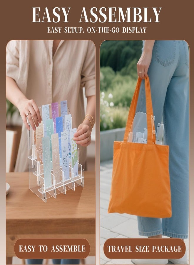 Toutrop Bookmark Display Stand for Vendors, 8 Compartments Acrylic Bookmark Display for 2.2'' , Mobile-Friendly Design - Versatile Holder for Craft Fairs, Vendor Booths, and Shops (8C) - Image 5