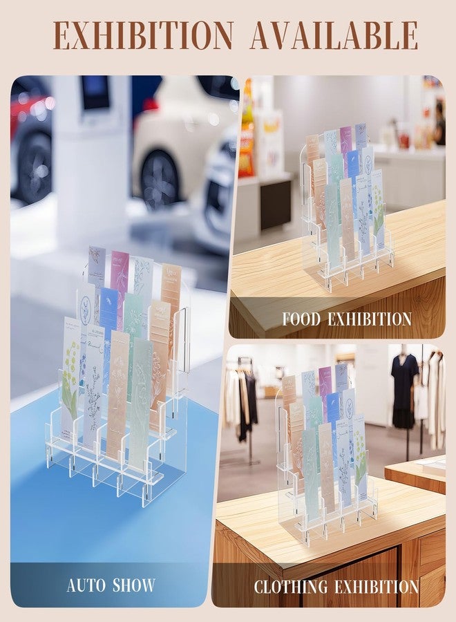 Toutrop Bookmark Display Stand for Vendors, 8 Compartments Acrylic Bookmark Display for 2.2'' , Mobile-Friendly Design - Versatile Holder for Craft Fairs, Vendor Booths, and Shops (8C) - Image 3