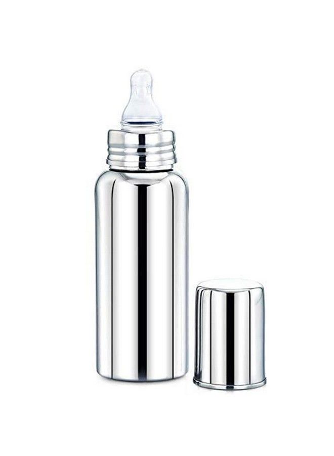Maxima Aayush Stainless Steel Baby Feeding Bottle Steel Milk Feeding Bottle ; Water & Juice Feeding Nipple Bottle ; Easy Hold To Hold Bottle (150 Ml) - Image 2